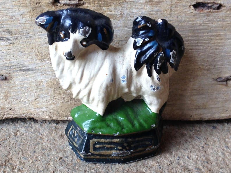 Cast Iron Door Stop Dog Door Stop French Vintage Papillon Etsy