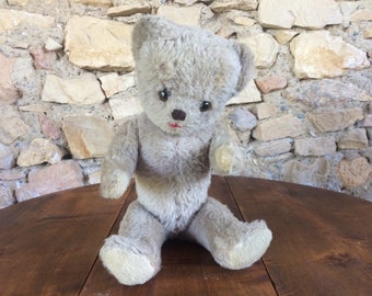 Vintage Jointed Teddy Bear, Collectible Toy Bear, Found And Flogged