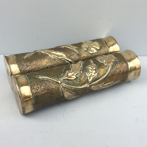 Pair of Trench Art Vases, WW1 Militaria, Military Gifts