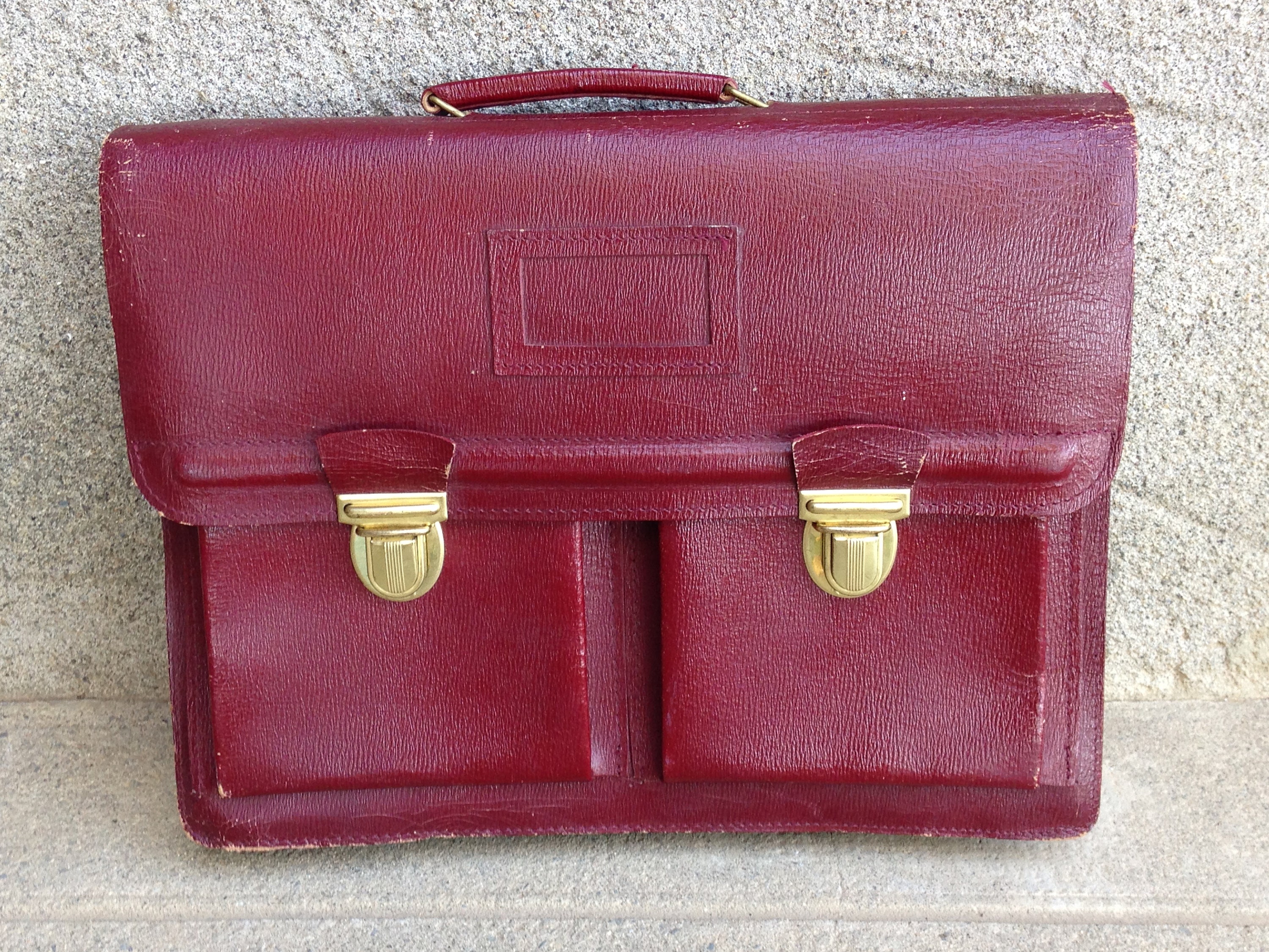 leather document satchel