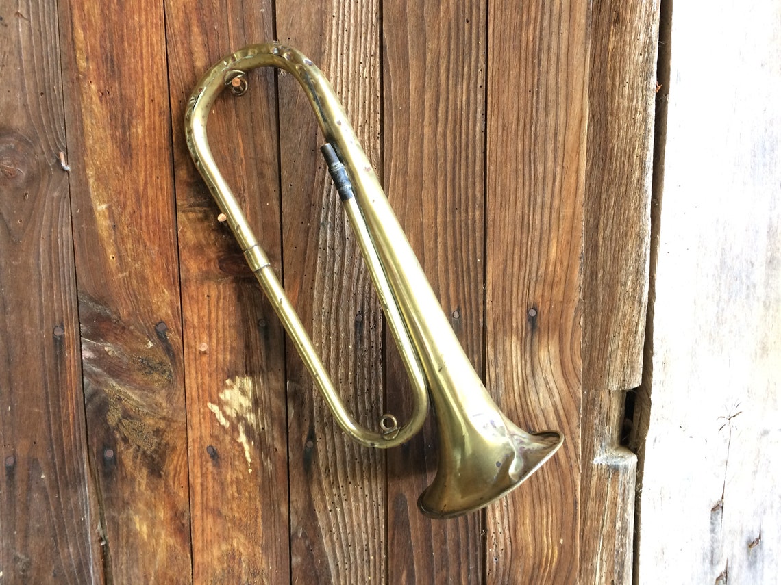 French Antique Bugle Horn Instrument Hunting Horn WW1 Brass Etsy