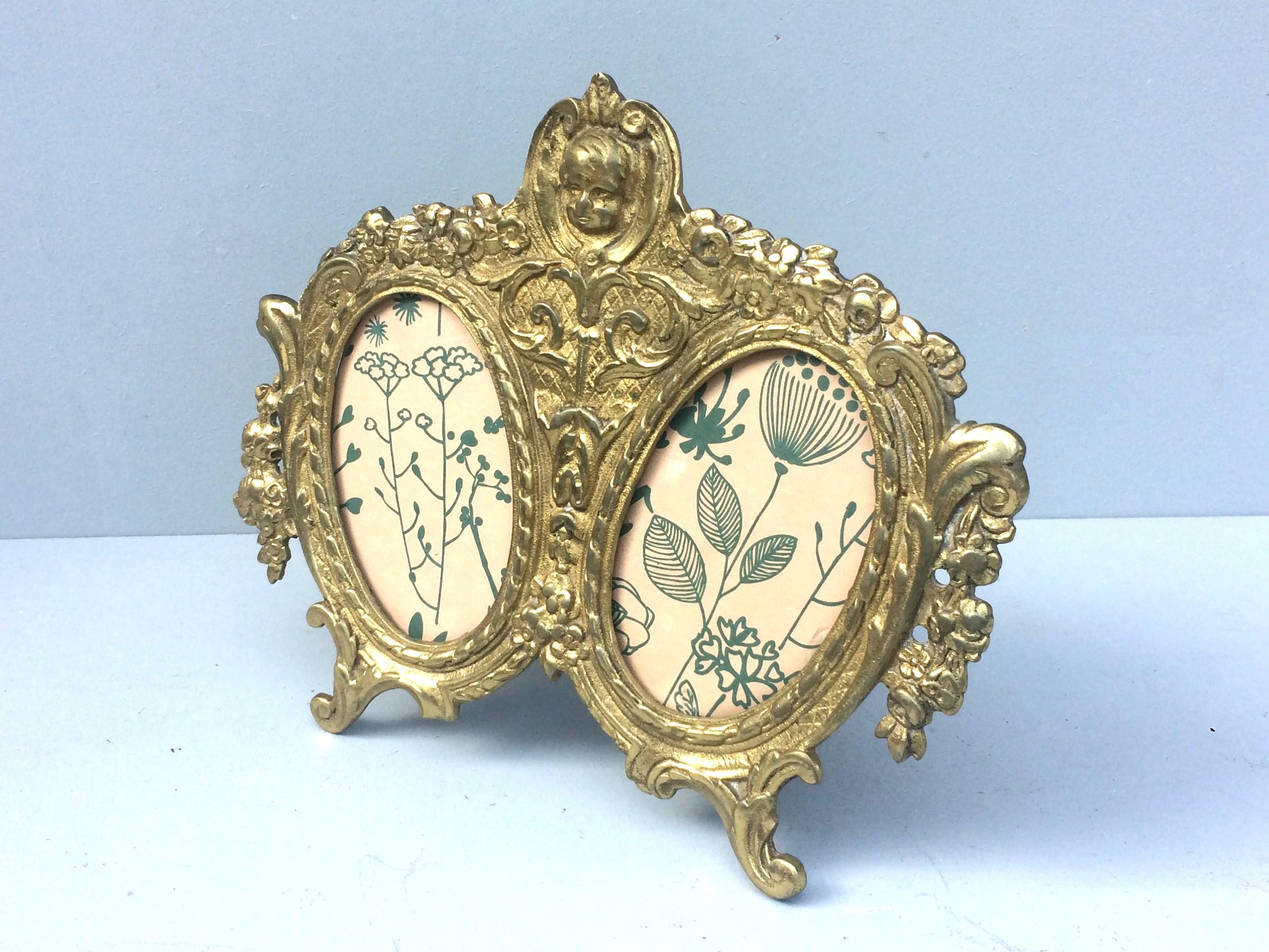 ゴールドフォトフレーム、フランスアンティークの自立型装飾フレーム