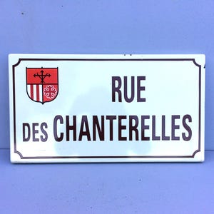 ヴィンテージの道路標識、フランスの工業用装飾、標識コレクターへのギフト