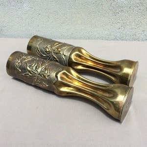 Pair of Trench Art Vases, WW1 Militaria