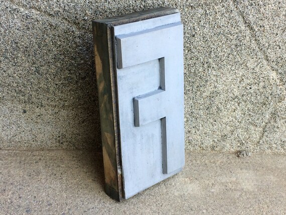 Grosser Buchstabe F Buchdruck Set Druck Block Stempel Brief Etsy