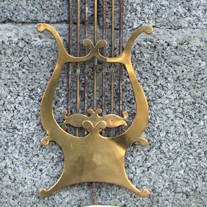 Antique Brass Clock Pendulum, Gold Wall Decor image 6