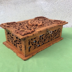 Dekorative Holz Schmuckschatulle, Vintage Liebesbrief oder Memory Box