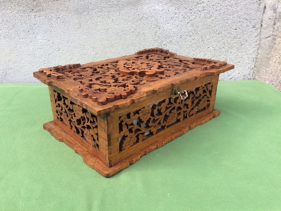 Scatola portagioie decorativa in legno, contenitore vintage per lettere d'amore, scatola dei ricordi - Italia