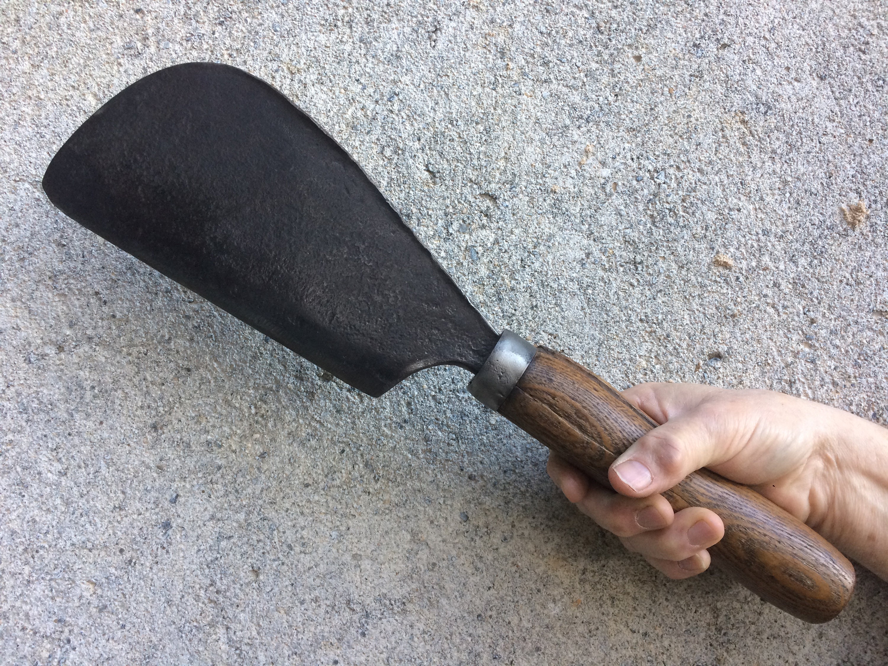 Ancien Fer Forgé Coupe-Viande Couteau de Boucher ou Couteau Chef, Décor Cuisine Français, Trouvé et 