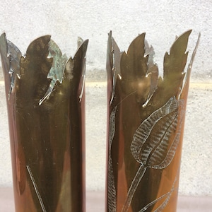 Pair of Verdun Trench Art Vases, WW1 Militaria, Found And Flogged