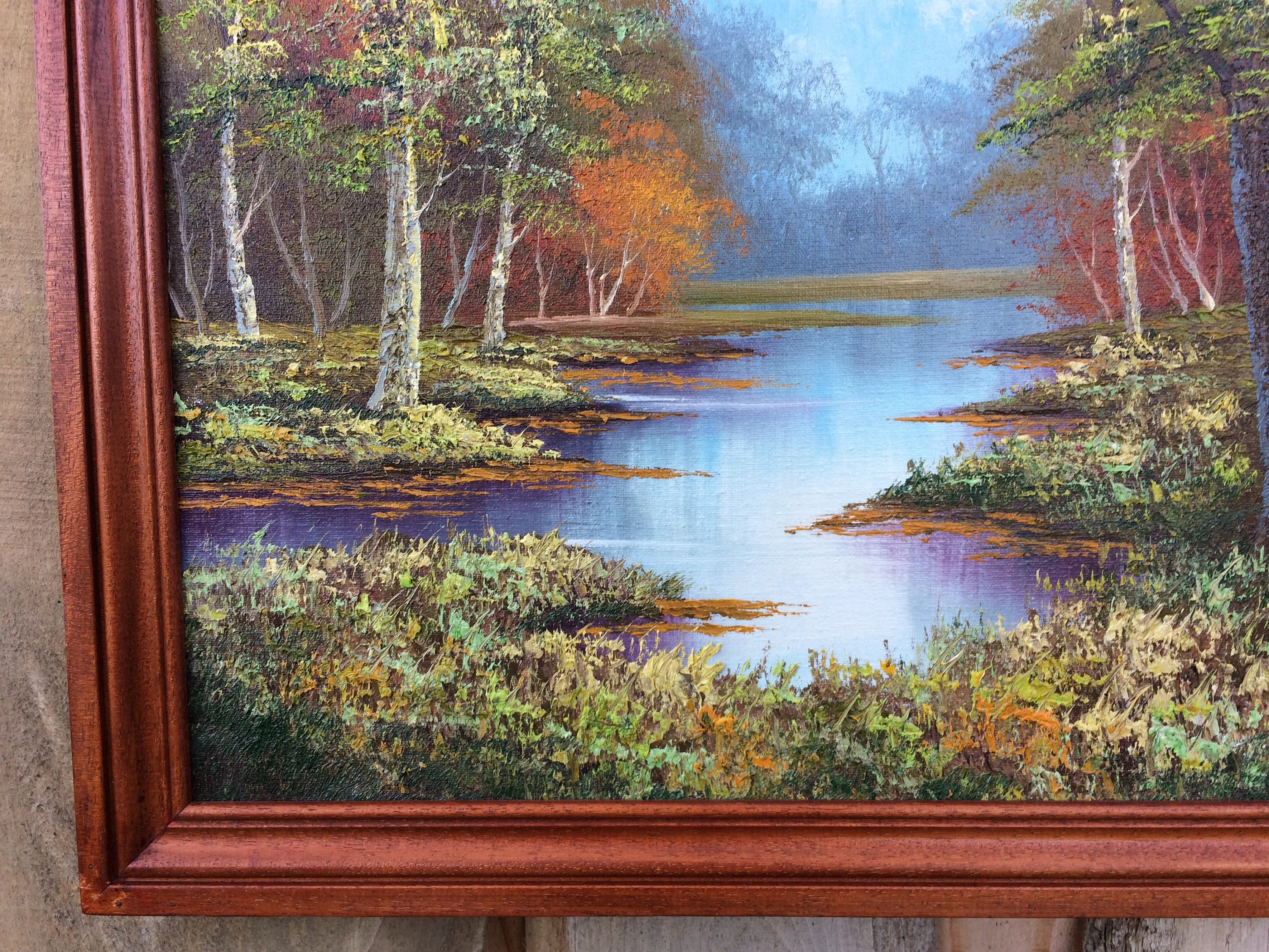 Large Vintage Landscape Signed Original Art Oil Painting On Etsy
