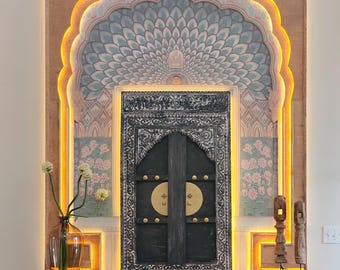 The Jaipur Lotus Gate - Grandeur Heritage-Inspired Wall Art
