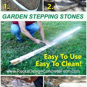 Stepping Stone DIY Walk Maker Mold Concrete Stones Garden Path Patio Walkways image 6