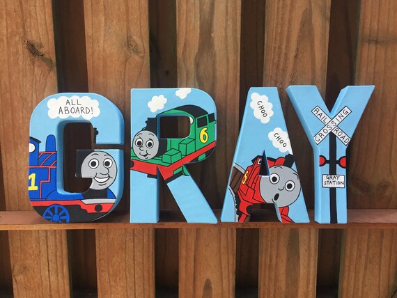 Elias Wagon Sign Wooden Birth Christening Decoration Buchstabenzug Locomotive