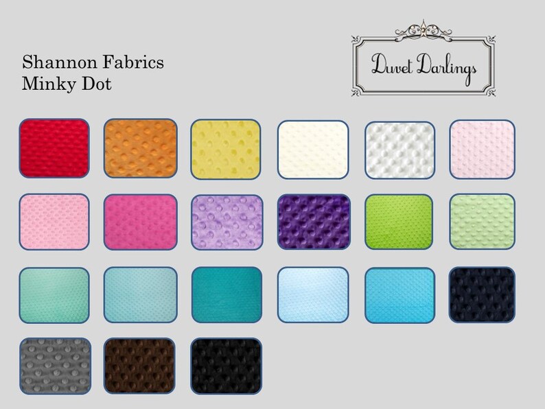 FABRIC SWATCH Shannon Fabrics Minky Dot Fabric Dimple Etsy Canada