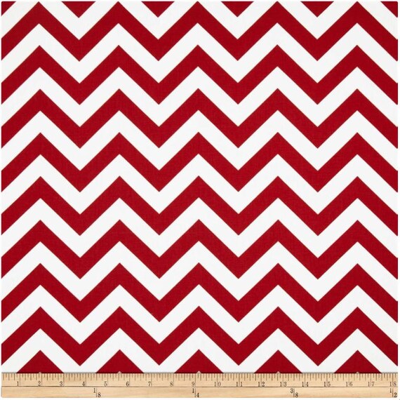 Premier Prints ON SALE Christmas Holiday Chevron Zoom Zoom Lipstick Red Natural fabric