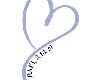 XO Heart Bat Mitzvah Logo