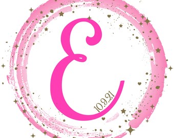 Starry Night Star Ombre Pretty Bat Mitzvah Logo
