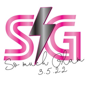 So Much Glam Lightning Bolt Bat Mitzvah Logo