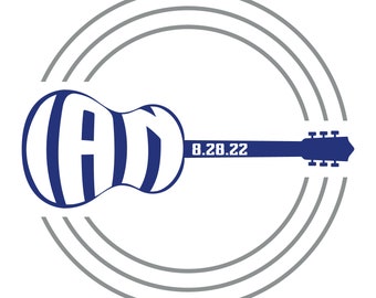 Guitar Bat and Bar Mitzvah Logo