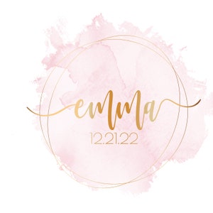 Watercolor Bat Mitzvah Logo