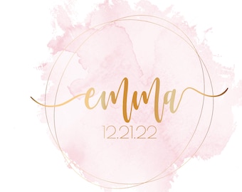 Watercolor Bat Mitzvah Logo