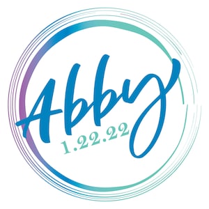 Ombre Circle Bat Mitzvah Logo