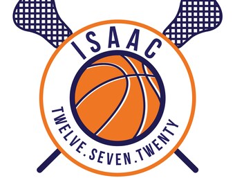 Logotipo de Bar Mitzvah para deportes de lacrosse y baloncesto
