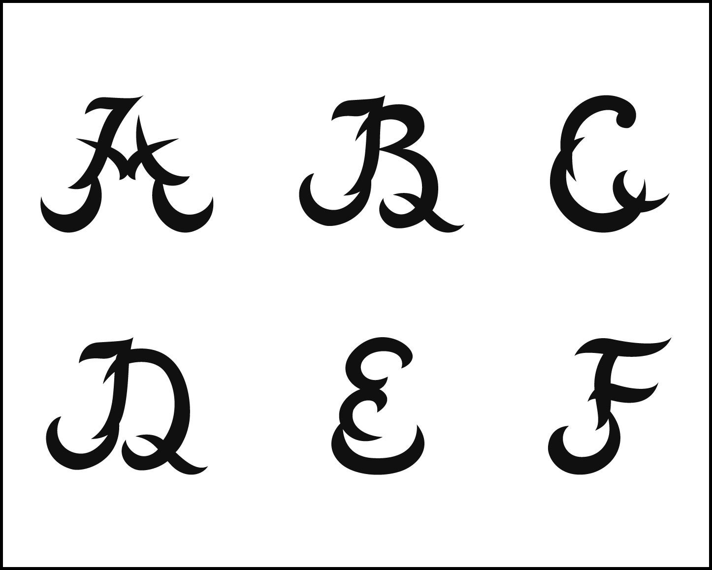 Download Monogram Font Alphabet A to Z Cut Files In SVG EPS DFX ...