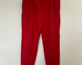 Retro jaren 90 GAP fleece snoep appelrode fleece joggingbroek medium groot