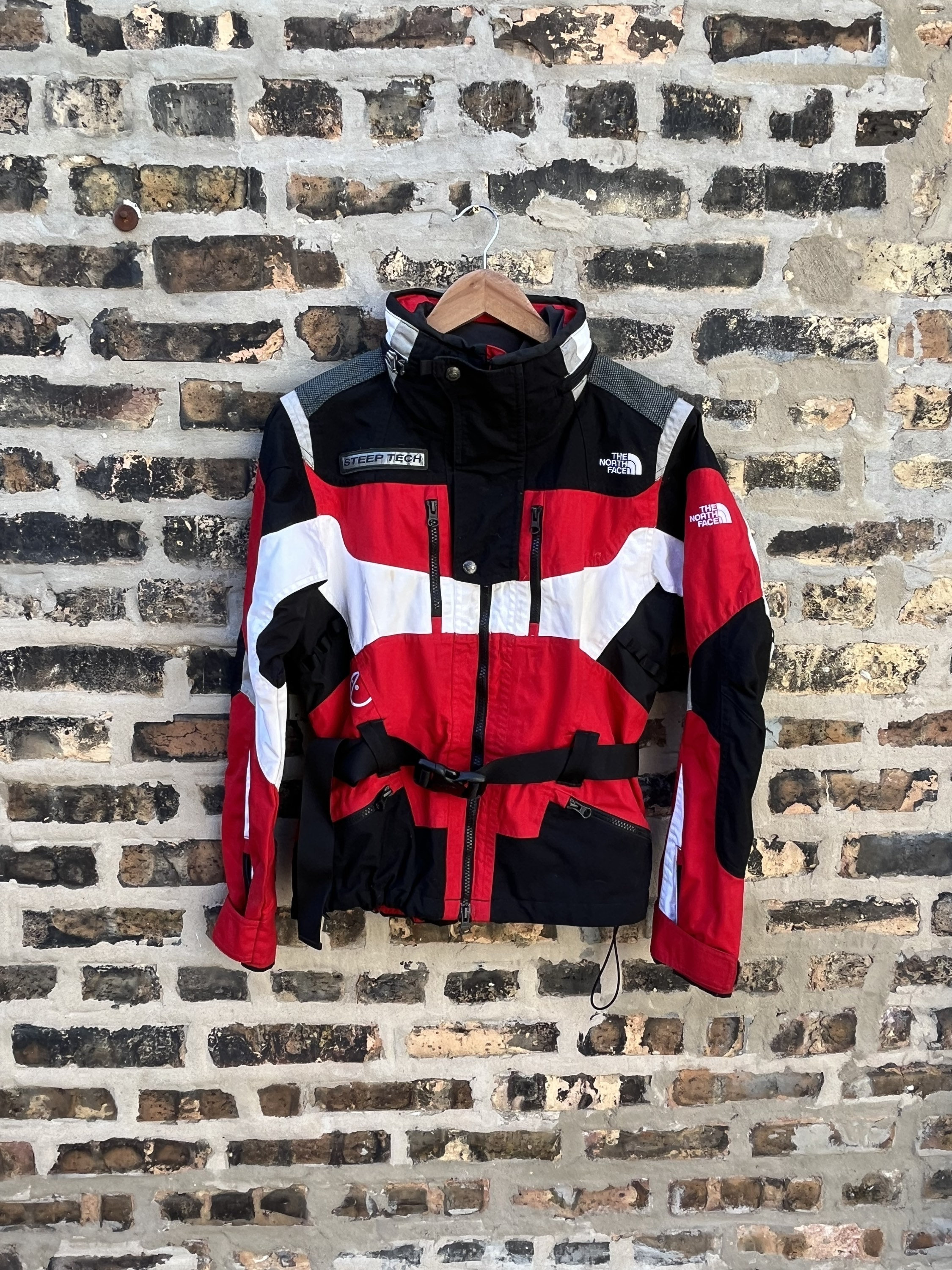 Retro 90s the North Face Steep Tech Jacket Red White Black - Etsy