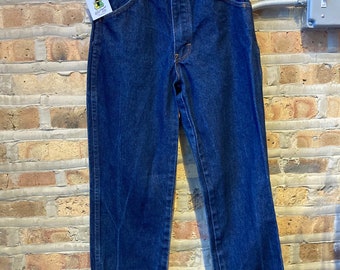 Vintage 70s SMACS High Rise Straight Leg Dark Wash Blue Jeans Denim Extra Small 24