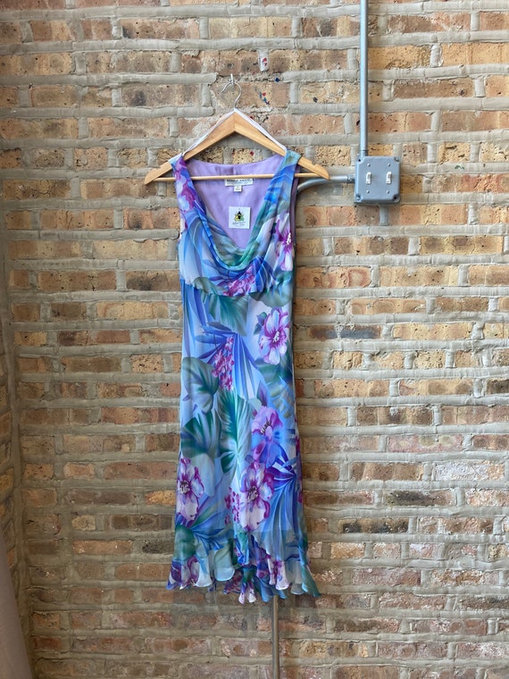 Retro 90s 100% Silk Dress Donna Ricco 