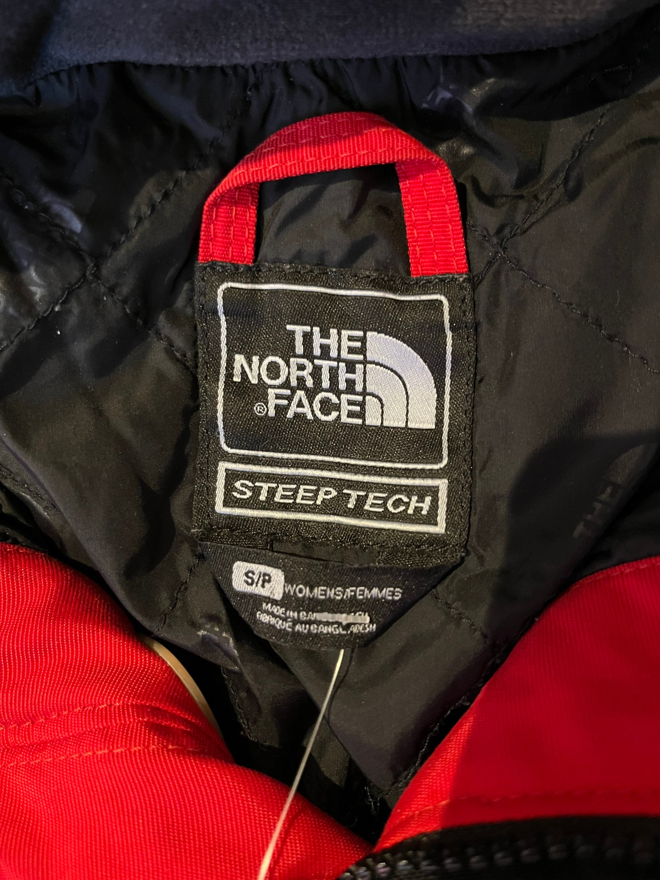 Retro 90s the North Face Steep Tech Jacket Red White Black - Etsy