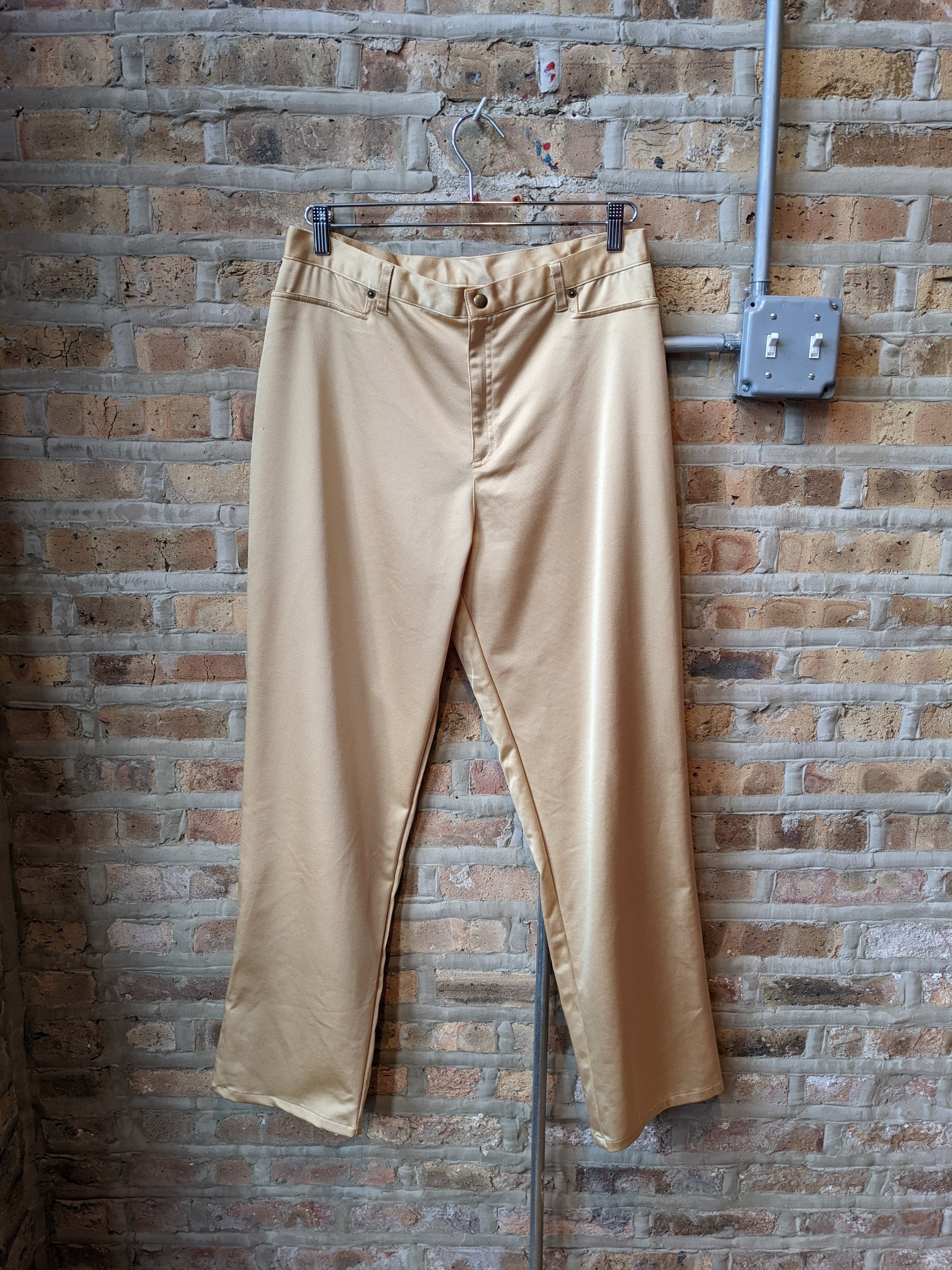 Retro 80s FORENZA Gold Pants Size 16 
