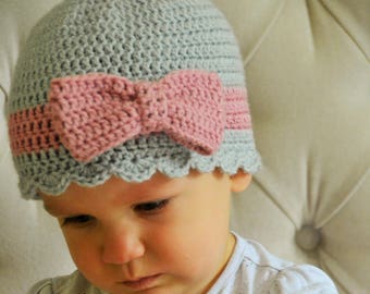 CROCHET PATTERN- The Delilah Beanie (Baby, Toddler, Child, Adult sizes)- crochet hat pattern crochet beanie-Instant PDF Download