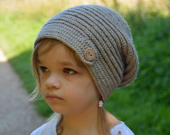CROCHET PATTERN - The Ridgeway Slouchy (Toddler, Child, Teen, Adult sizes) - crochet hat pattern crochet slouchy -Instant PDF Download