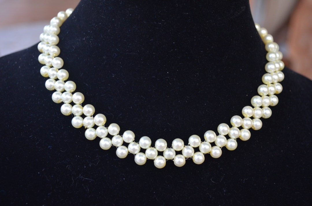 Beautiful Ivory Pearl Handmade Necklace - Etsy