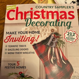 2016 Issues of Country Sampler Magazine including: September 2016, November 2016, Christmas Decorating 2016, Autumn Decorating 2016 Christmas Deco2016