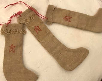 Tobacco Cloth Mini Stocking Ornament