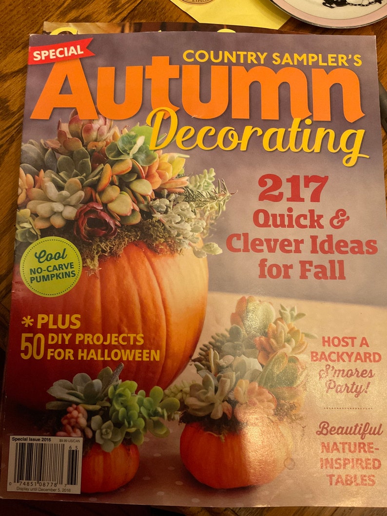 2016 Issues of Country Sampler Magazine including: September 2016, November 2016, Christmas Decorating 2016, Autumn Decorating 2016 image 3