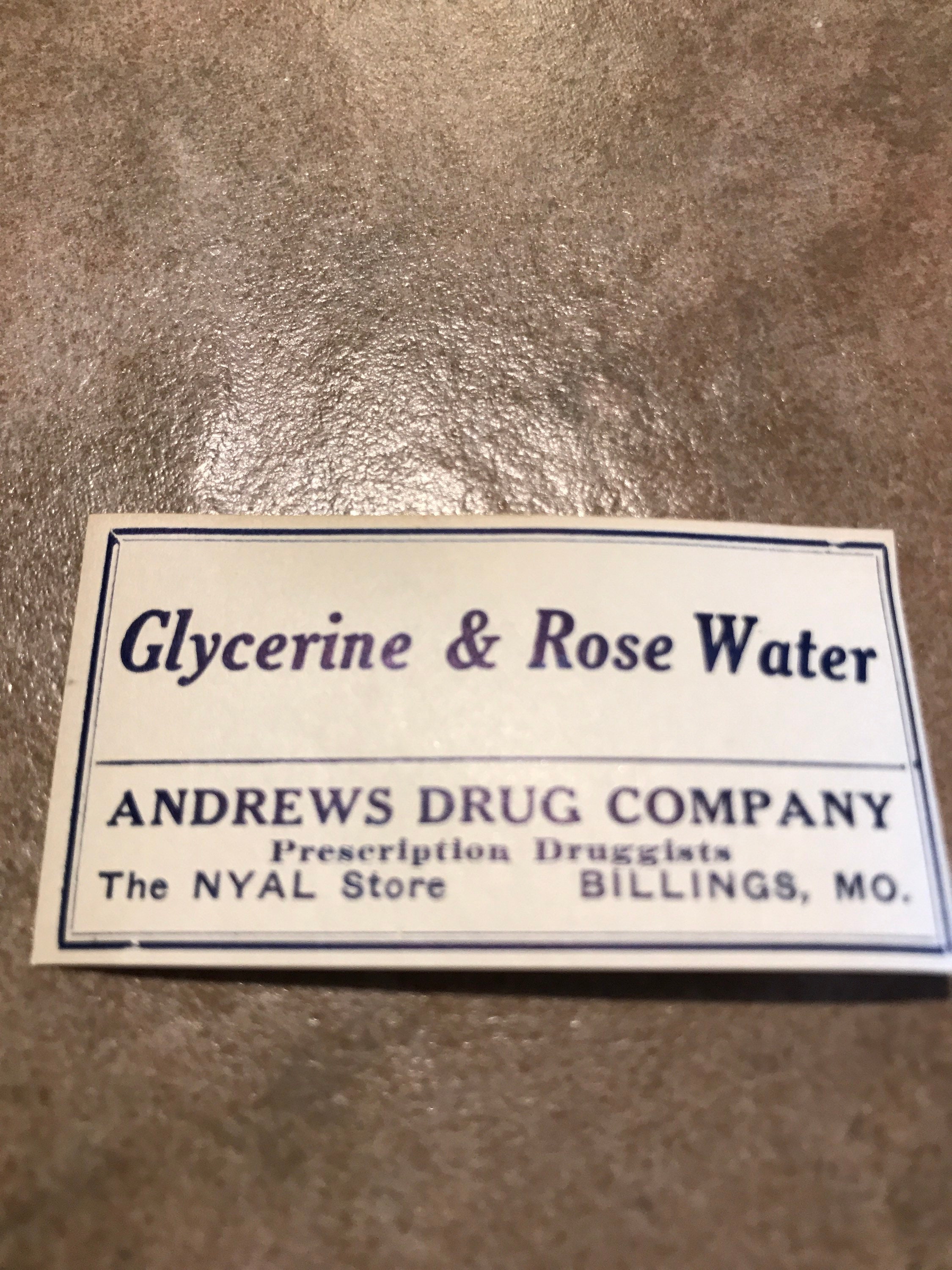 Authentic Vintage Rx Labels, With Adhesive Back: Peppermint, Glycerine ...