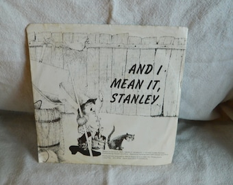 Vintage "And I Mean it, Stanley" 33 1/2 RPM Record, 1974 by Crosby Bonsall