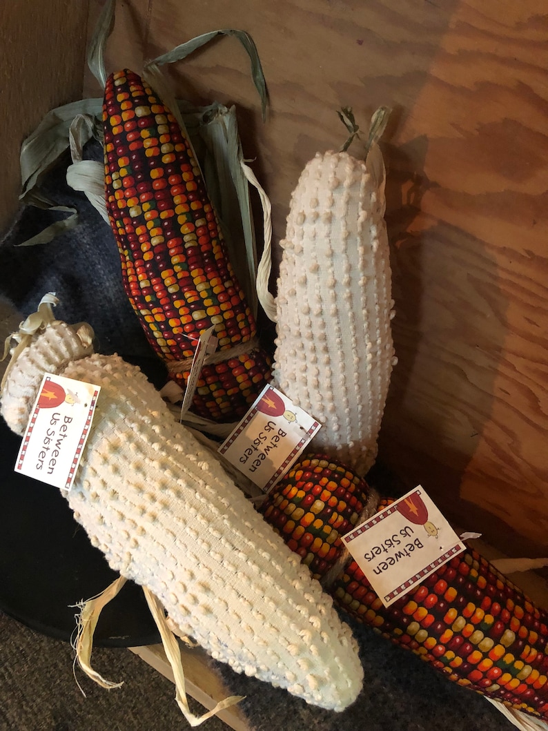 Freshly Harvested Indian Corn knobby chenille or harvest kernals image 1