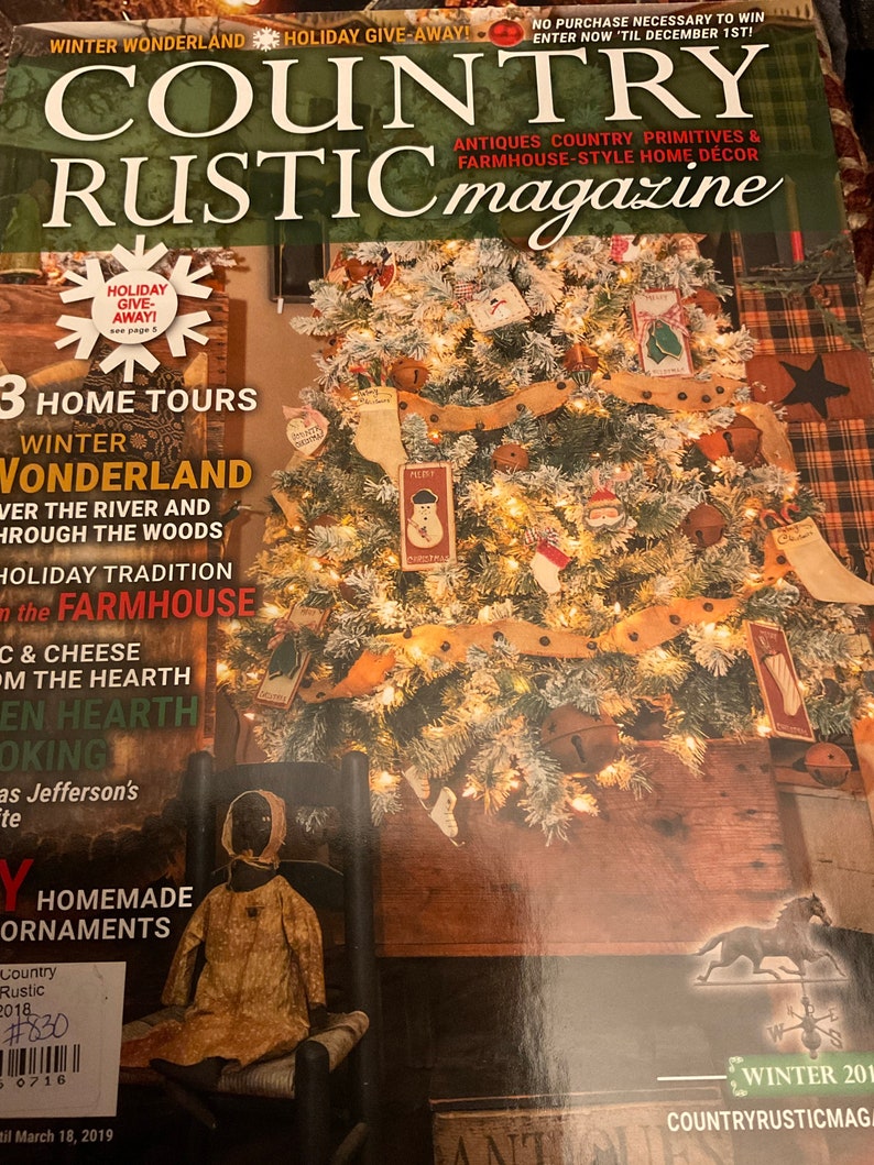 Past Issue of Country Rustic Magazine Sum 2018 Winter 2018 Etsy