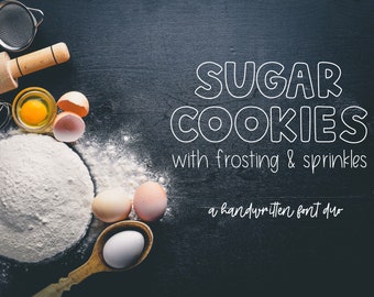 Perfect Blend Font Duo: PB Sugar Cookie + PB Caffeine Then Adulting | Handwritten Fonts