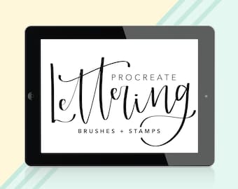 Procreate Brushes | Bonus Procreate Stamps | Lettering Brushes