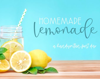 Perfect Blend Font Duo: PB Iced Lemon Loaf + PB Brewing with Joy | Handwritten Fonts