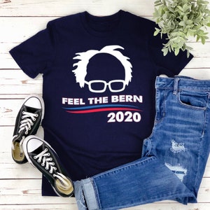 Feel The Bernie Sanders für Präsident 2020 Unisex Softstyle Kurzärmeliges T-Shirt S- 3XL