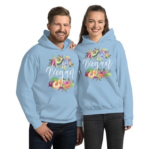 Vegan Hooded Sweatshirt - S - 2XL Women, Men Vegetarian, veggie, veganism, fruitarian, fruits & veggies, ethical human